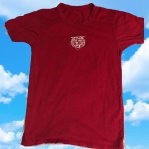 red embroidered brandy melville tee